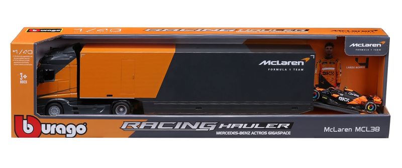 Bburago 1/43 Mercedes-Benz Actros McLaren F1 Transporter Set #4 L. Norris
