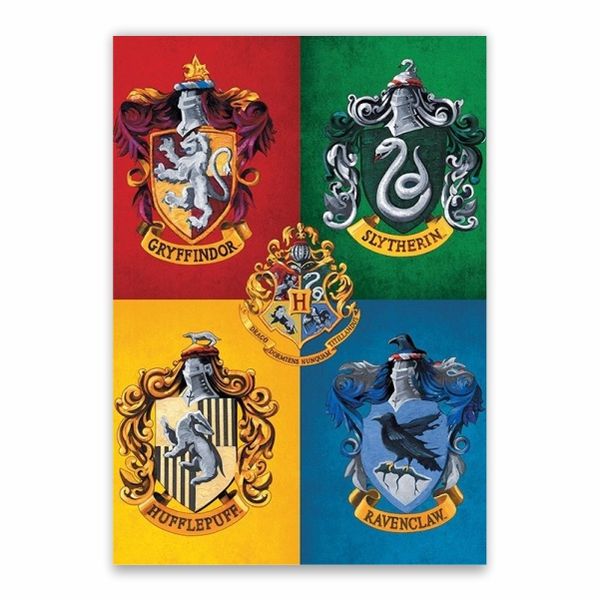 Hogwarts House Emblems Poster - A1