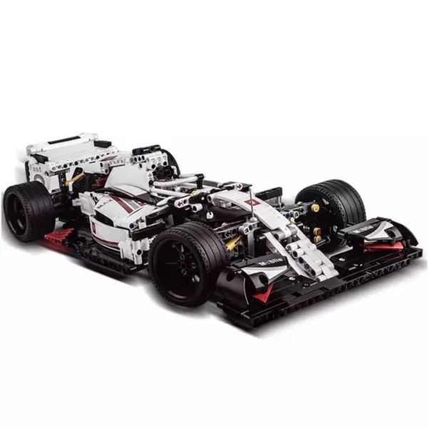 F1 Racing Car Model Technic Building Kit 1:10 - White