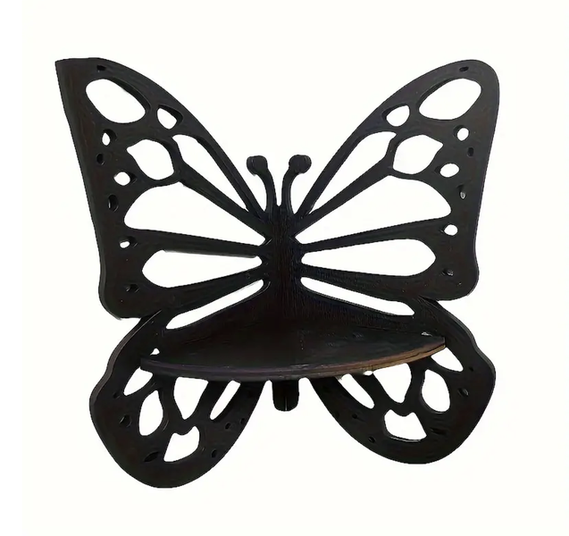 Decor Wooden Wall-Mounted Hanging Corner Floating Shelf 31cm - Butterfly
