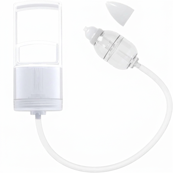 Baby Nasal Aspirator Manual Nose Sucker With Anti-Backflow &amp; Silicone Tips
