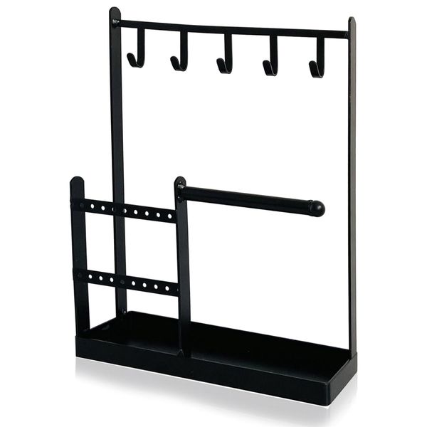 Jewelry Organizer Stand Tree Display Rack with Ring Tray for Necklaces