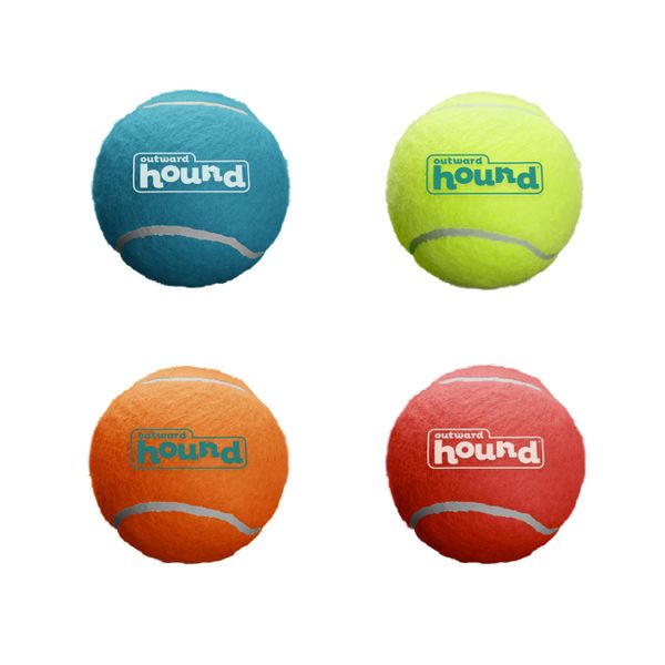Outward Hound - 4 Pack Tennis Squeaker Ballz (Small)
