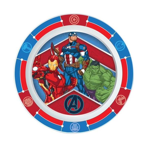 Avengers Heraldic Army Kids Plastic Plate