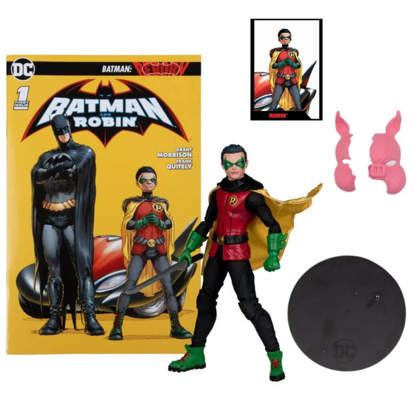 Dc Direct 7in Wv6 Robin Damian Wayne Figure W/Comic