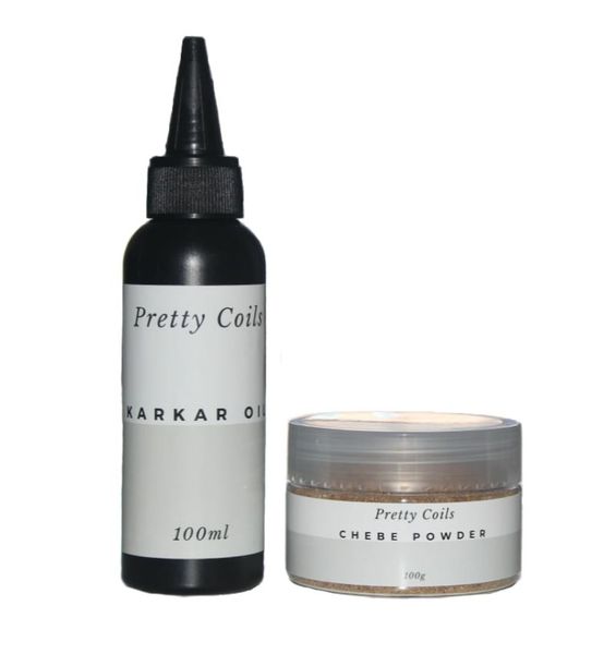 Pretty Coils Organic Chebe Powder And Karkar Oil Combo