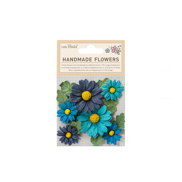 Handmade Flower Anya - Blue Sky 6pc