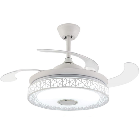Jnc Retractable Ceiling Fan Light With