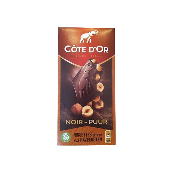 Cote D’OR Noir PUUR Noisettes Entieres Hele Hazelnoten Hazelnut - 180g