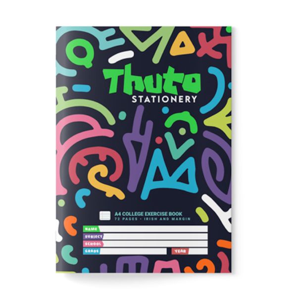 Thuto A4 72 Pages Irish &amp; Margin Exercise Book