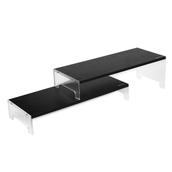 Acrylic double layer retractable height computer stand