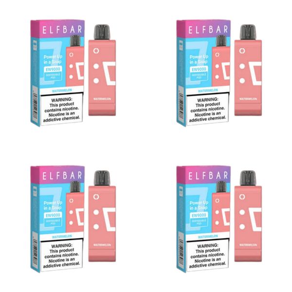 Elf Bar 9000 Puffs Disposable Pod - Watermelon (Pack of 6)