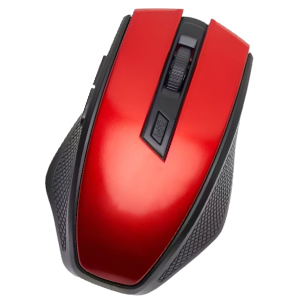 RF-6926 - Ergonomic Quiet Wireless Mouse With Adjustable DPI Settings - Red