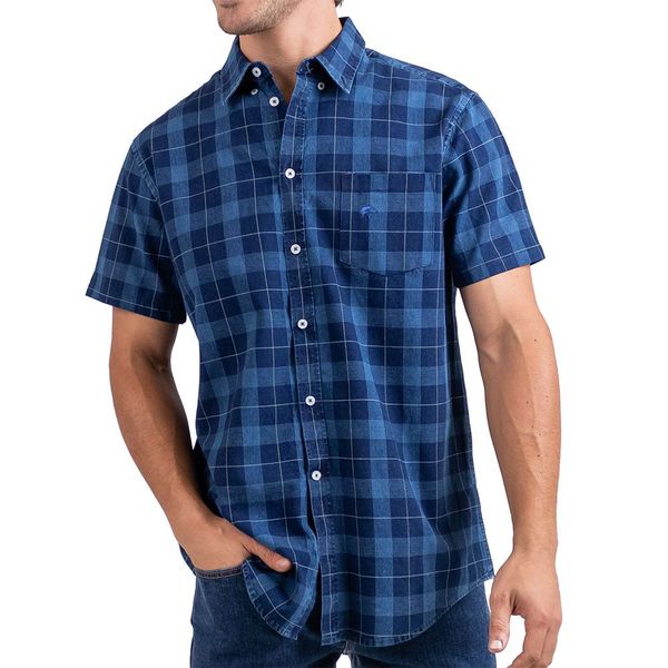 Wolfrock-Mens-Scoria Ss Woven-Indigo