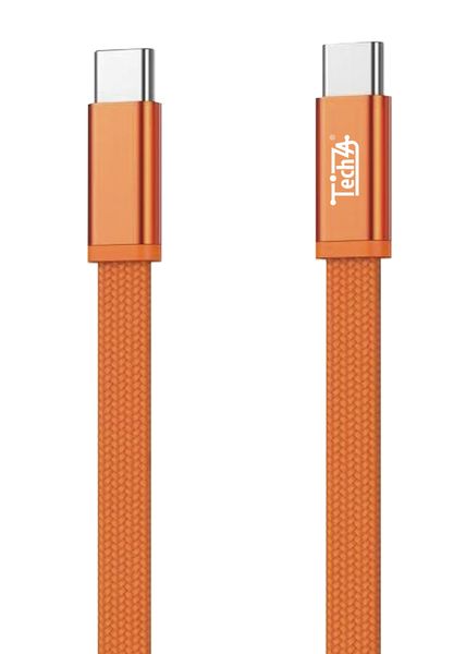 TechZA 60W PD Type-C to Type-C Fast Charging Cable 1m Orange -TZ-CA44
