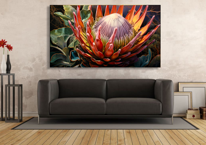 Canvas Wall Art - Protea Paradise Abstract - IM0310