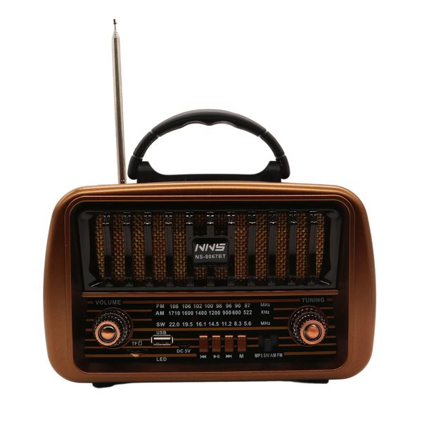 VinTage Style Rechargeable Blue Tooth, Usb, TF, 3 Band Multi Function Radio