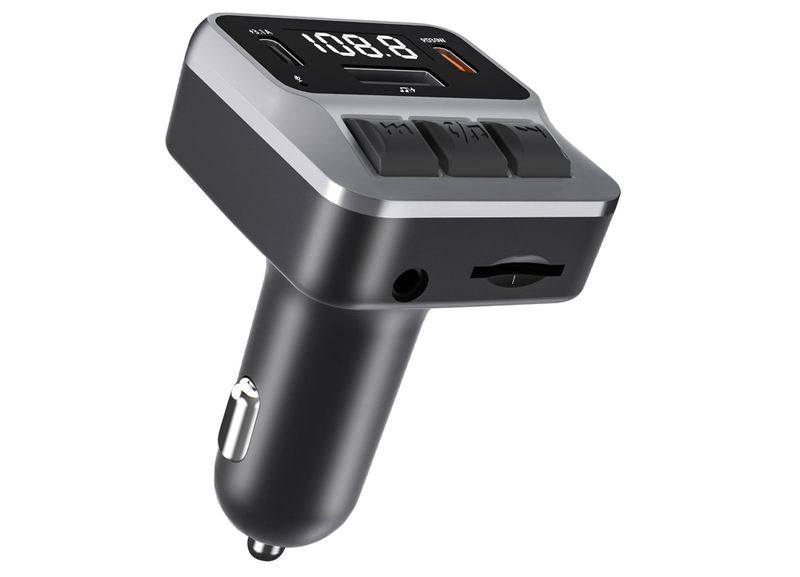 5.3 FM Transmitter for Car, Bluetooth Car Adapter with Dual Type-C PD(30W)