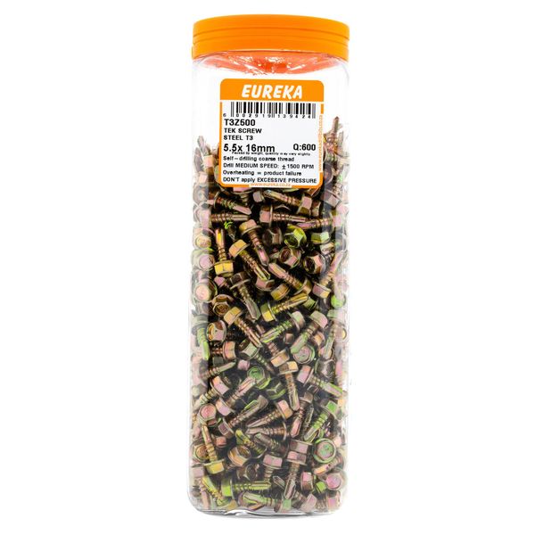 EUREKA Tek Screw Hex Head Coarse Thread 5.5 x 16mm Q:600 T3Z500