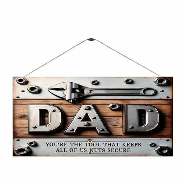 Dad's Workshop - 2D Flat Farmhouse Wooden Sign