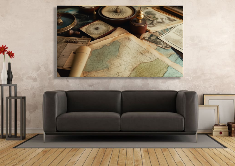 Canvas Wall Art - Ancient Nautical Map - IM0185
