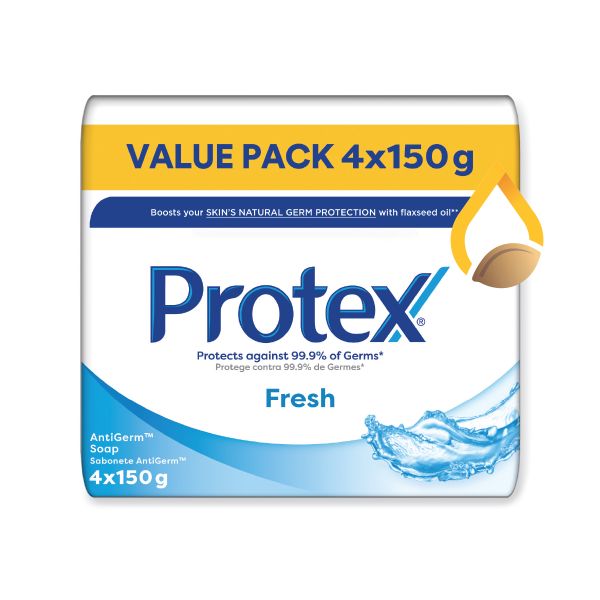 Protex Fresh Antigerm Bath Soap - 4 Pack, 150g