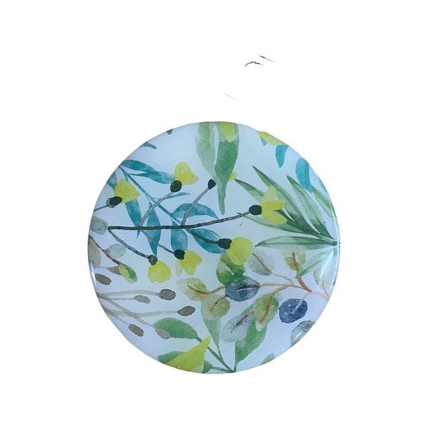 Cabinet Door Knob - Yellow Tulips