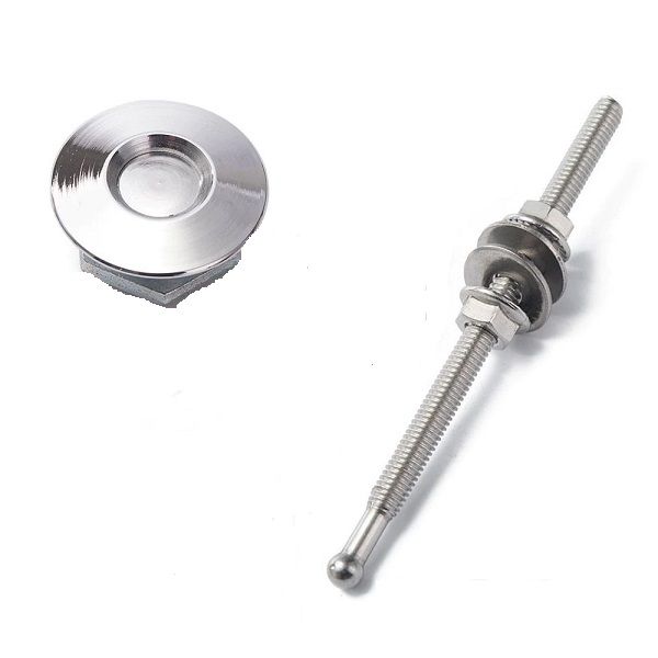 Push Button Silver Billet Hood, Bumper Pin Quick Latch Shop