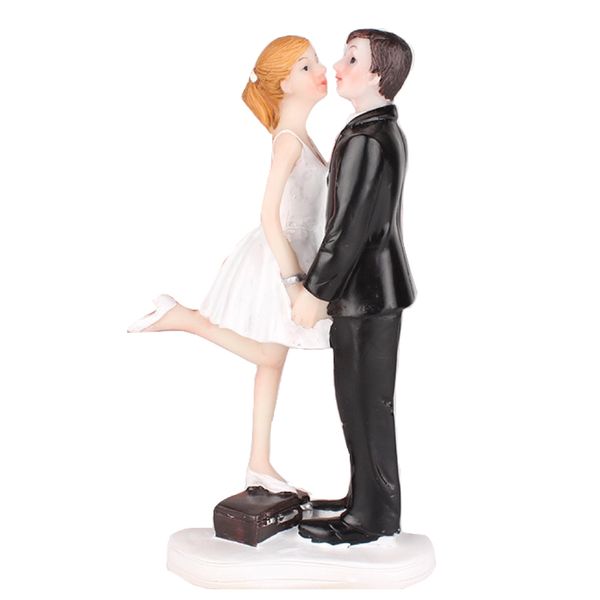 Home Bride And Groom Wedding Toppers Resin Cake Decoration Romantic-14cm