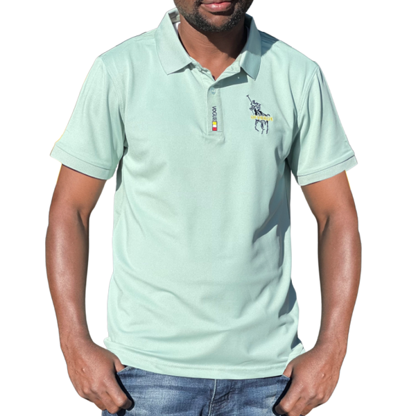 Mens Cool Fabric Comfortable and Stylish Golf Shirts-Lime Green
