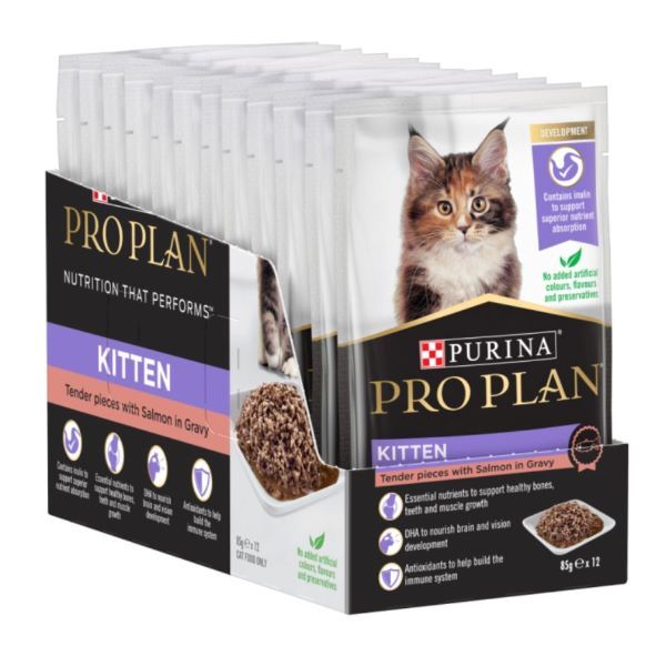 Purina Pro Plan Kitten - Salmon in Gravy Wet Food 12x85g