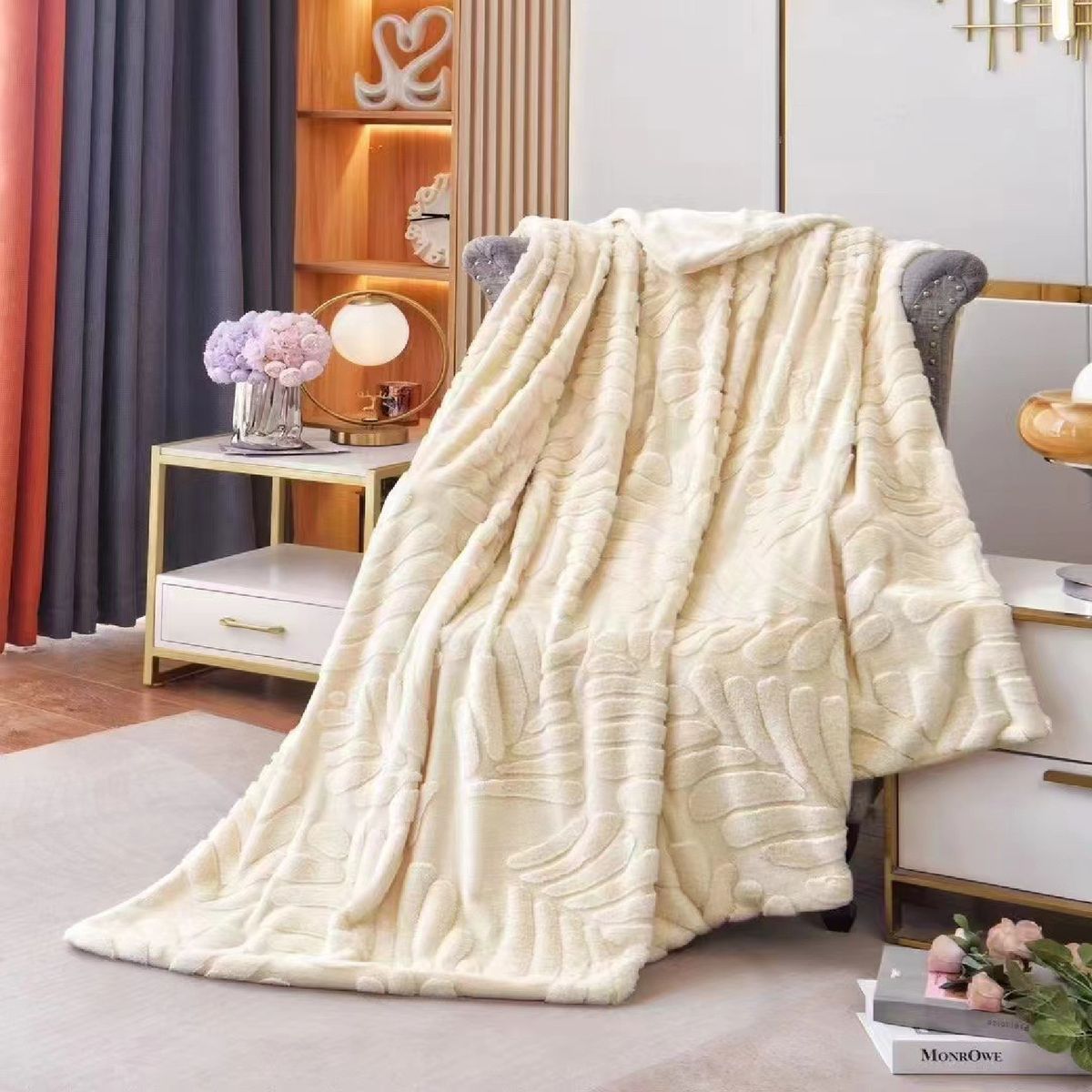 New Rabbit Fur - Double Layer Thickened- Warm Throw Blanket 200 x