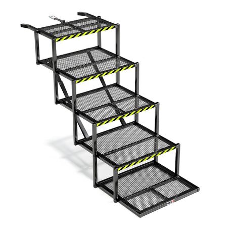 MIkaco Heavy-Duty Foldable Metal Dog Ramp Pet Dog Steps Stairs Image