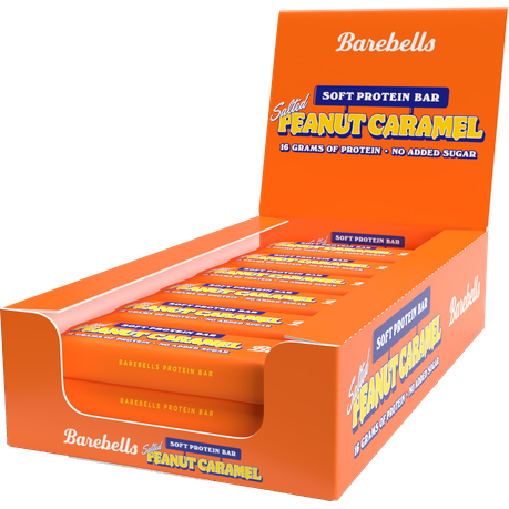 Barebells High Protein, Low Sugar Soft Bar, 12 x 55g- Salted Peanut Caramel Image