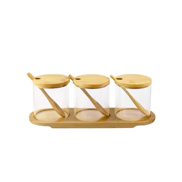 MC - Jar with Wooden Lid - Trio