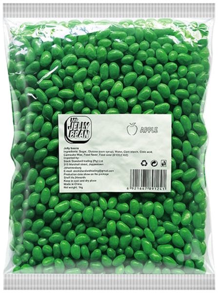 Apple Flavoured Jelly Beans - 1kg