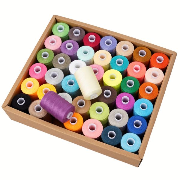 42Colors 1000Yards Polyester Sewing Thread Kit for Hand Sewing and Machine