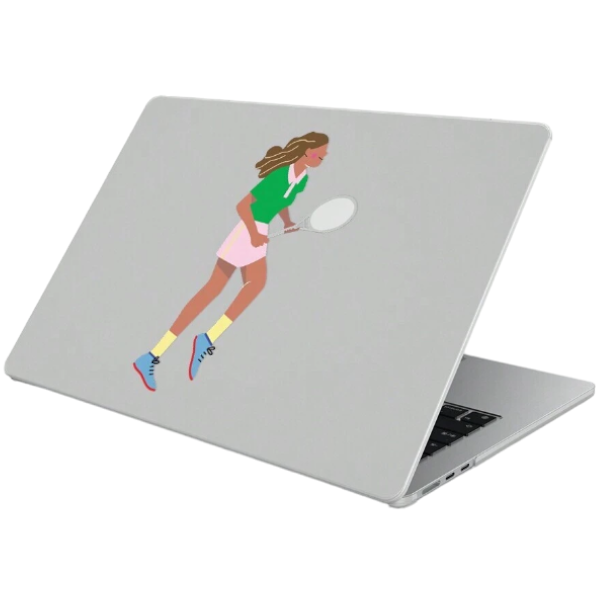 Tennis Player Design Protective Hard Shell Case For MacBook Air 15 M3 - Clear