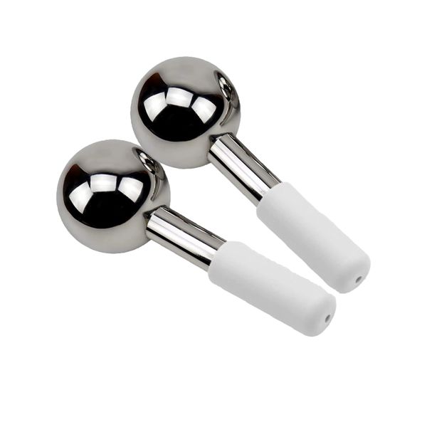 2pcs Mini Stainless Steel Cryo Ice Globes for Face &amp; Eye Massage