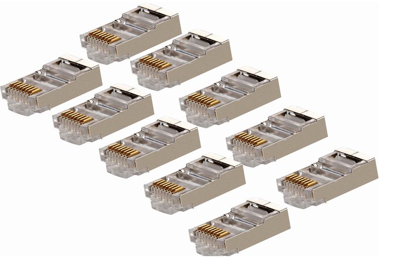 ZATECH RJ 45 Crystal Head Cat6 Ethernet Connector FTP Gold Plating (100p)