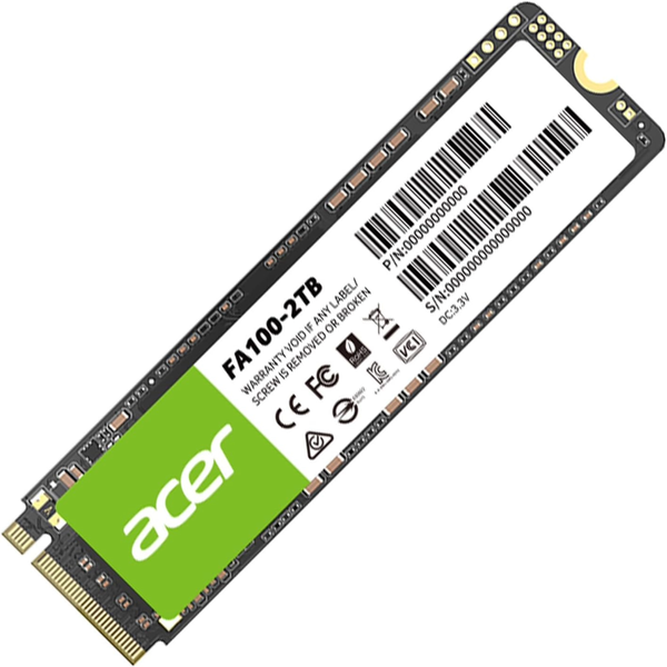 Acer FA100 2TB M.2 NVMe SSD - PCIe Gen3 x4, Internal Solid State Drive
