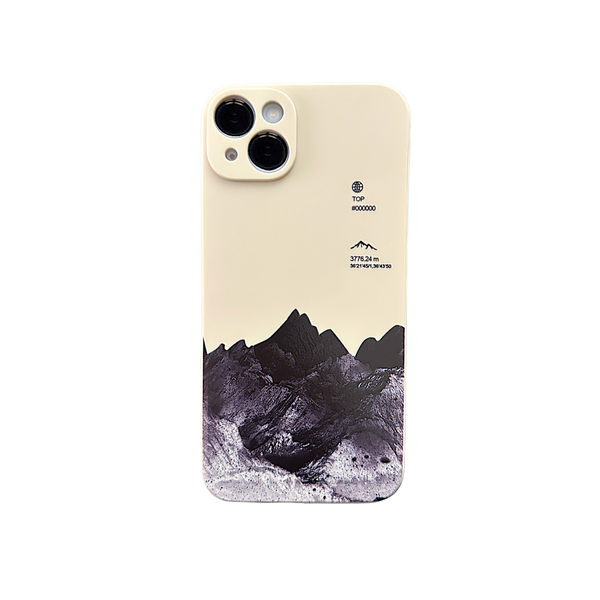 Cream - Phone Case with Mountain Print &amp; Pro Camera - Iphone 14 Plus