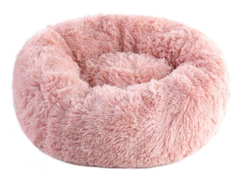 Plush Dog Cat Peach Bed 40 cm