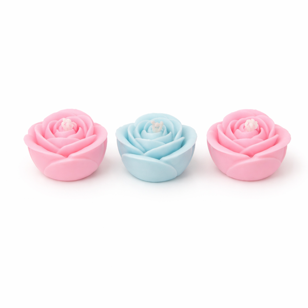 3 Pieces Decorative Scented Candle Gift Set ( Rose and Vanilla )