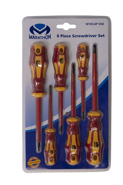 Marathon Tools 6 Piece 1000V VDE Screwdriver Set