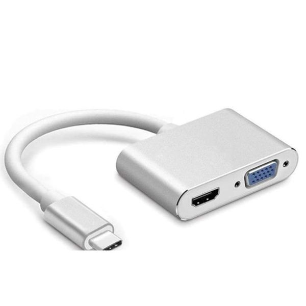 USB C To HDMI and VGA Adapter