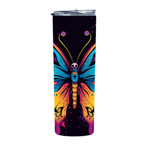 Buterfly Design 60 20 Oz Straight Skinny Tumbler 224