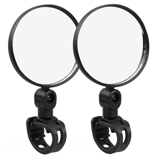 A pair of mini bike motorcycle 360 rotation foldable rearview mirrors