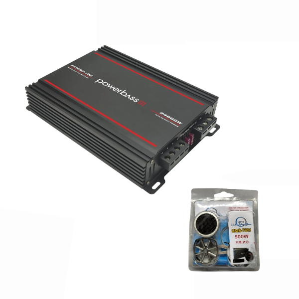 Powerbass 24 000w Digital Amp 1200RMS Monoblock &amp; OMS 500w Tweeters