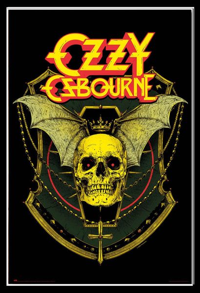 Ozzy Osbourne Skull Poster with Black Frame